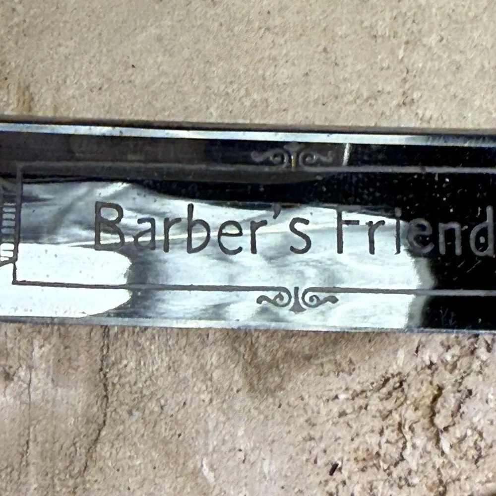 VTG W.H. Morley Clover Brand Straight Razor Barber's Friend Germany Stag W/Box